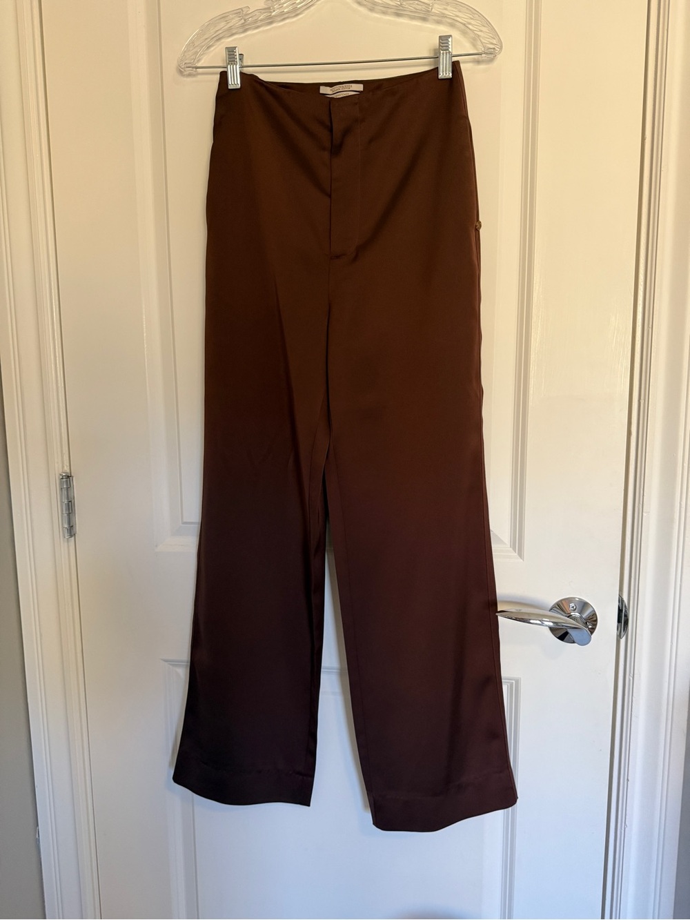 Scotch & Soda Brown Wide-Leg Women's Trousers